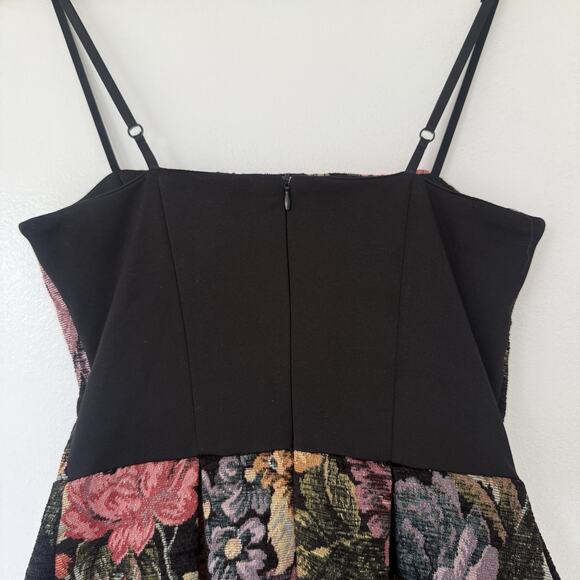 Rinascimento Floral Tapestry Fit And Flare Mini Dress Made In Italy S Holiday - Picture 5 of 11